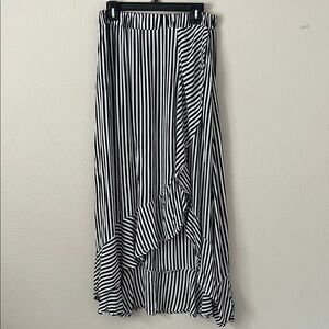 Vintage AKS By Amy K Su Striped Ruffle Skirt in Size XL